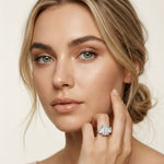 Valoria Lab Grown Diamond Three Stone Ring 3.40CTW Emerald Cut
