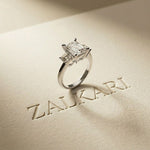 Valoria Lab Grown Diamond Three Stone Ring 3.40CTW Emerald Cut