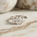 Aveline Lab Grown Diamond Three Stone Ring 3.40CTW Oval Cut
