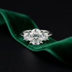 Aveline Lab Grown Diamond Three Stone Ring 3.40CTW Oval Cut