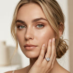 Aveline Lab Grown Diamond Three Stone Ring 3.40CTW Oval Cut