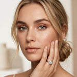 Aveline Lab Grown Diamond Three Stone Ring 3.40CTW Oval Cut