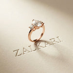 Elysia Lab Grown Diamond Three Stone Ring 3.40CTW Pear Cut