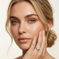 Elysia Lab Grown Diamond Three Stone Ring 3.40CTW Pear Cut