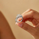 3.40CTW Princess Cut Asteria Lab Grown Diamond Three Stone Ring For Her