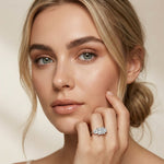 3.40CTW Princess Cut Asteria Lab Grown Diamond Three Stone Ring For Her
