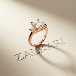 3.40CTW Radiant Cut Lab Grown Diamond Three Stone