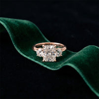 3.40CTW Radiant Cut Lab Grown Diamond Three Stone