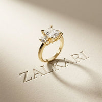 3.40CTW Radiant Cut Lab Grown Diamond Three Stone