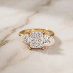3.40CTW Radiant Cut Lab Grown Diamond Three Stone