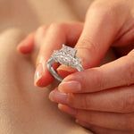 3.40CTW Radiant Cut Lab Grown Diamond Three Stone