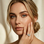 3.40CTW Radiant Cut Lab Grown Diamond Three Stone