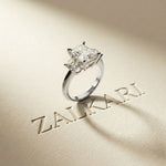 3.40CTW Radiant Cut Lab Grown Diamond Three Stone