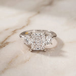 3.40CTW Radiant Cut Lab Grown Diamond Three Stone