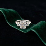 3.40CTW Radiant Cut Lab Grown Diamond Three Stone
