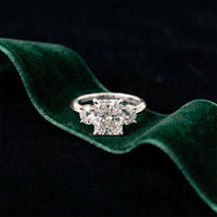 3.40CTW Radiant Cut Lab Grown Diamond Three Stone