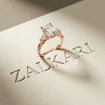 2.50CTW Emerald Cut Solenne Lab Grown Diamond Three Stone Ring For Her