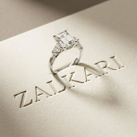 2.50CTW Emerald Cut Solenne Lab Grown Diamond Three Stone Ring For Her