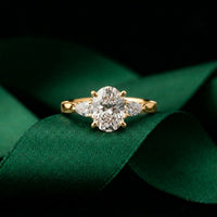 2.50CTW Oval Soleia Lab Grown Diamond Three Stone Ring For Her