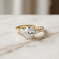 2.50CTW Oval Soleia Lab Grown Diamond Three Stone Ring For Her