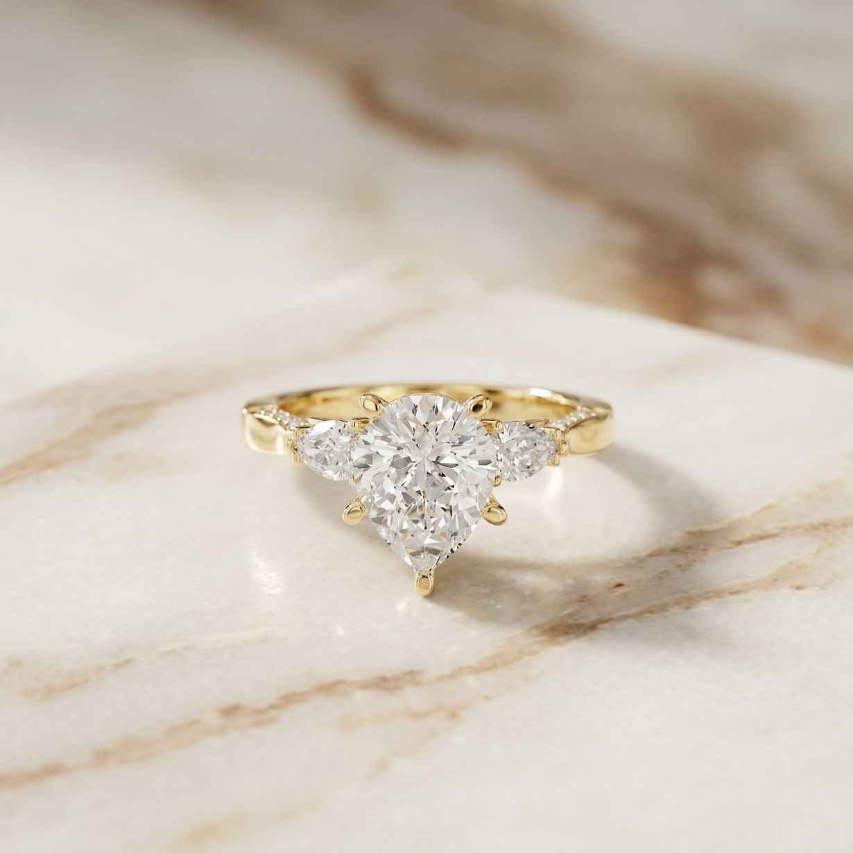 2.50CTW Marea Lab Grown Diamond Three Stone Ring For Her