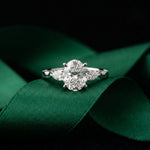 2.50CTW Oval Soleia Lab Grown Diamond Three Stone Ring For Her