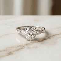 2.50CTW Oval Soleia Lab Grown Diamond Three Stone Ring For Her