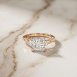 2.50CTW Princess Sorella Lab Grown Diamond Three Stone Ring
