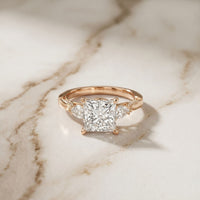 2.50CTW Princess Sorella Lab Grown Diamond Three Stone Ring