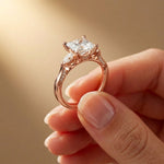 2.50CTW Princess Sorella Lab Grown Diamond Three Stone Ring