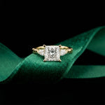 2.50CTW Princess Sorella Lab Grown Diamond Three Stone Ring