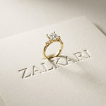 2.50CTW Princess Sorella Lab Grown Diamond Three Stone Ring