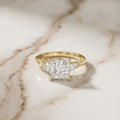 2.50CTW Princess Sorella Lab Grown Diamond Three Stone Ring