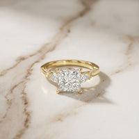 2.50CTW Princess Sorella Lab Grown Diamond Three Stone Ring