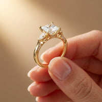 2.50CTW Princess Sorella Lab Grown Diamond Three Stone Ring
