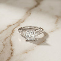 2.50CTW Princess Sorella Lab Grown Diamond Three Stone Ring