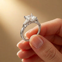 2.50CTW Princess Sorella Lab Grown Diamond Three Stone Ring