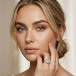 2.50CTW Princess Sorella Lab Grown Diamond Three Stone Ring