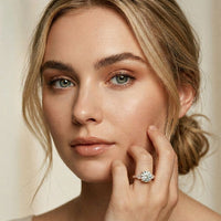 2.50CTW Round Aveline Lab Grown Diamond Three Stone Ring Rose Gold