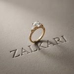 2.50CTW Round Aveline Lab Grown Diamond Three Stone Ring gold