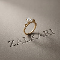 2.50CTW Round Aveline Lab Grown Diamond Three Stone Ring gold