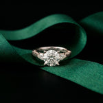 2.50CTW Round Aveline Lab Grown Diamond Three Stone Ring white