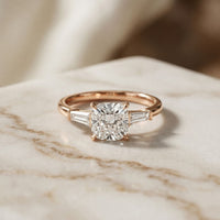 1.90CTW Cushion Solstice Lab Grown Diamond Three Stone Ring