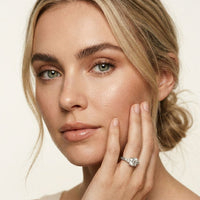 2.40CTW Round Cut Vintage Cathedral Lab Grown Diamond Ring For Women White