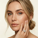 2 CTW Oval Cut Triple Pavé Lab Grown Diamond Engagement Ring For Women Rose Gold
