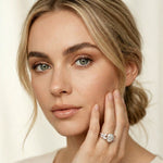 1.45CTW Oval Cut Floral Vine Lab Grown Diamond Engagement Ring For Women Rose Gold