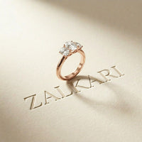 1.80CTW Oval Cut Three Stone Lab Grown Diamond Engagement Ring For Women Rose Gold