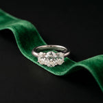 1.80CTW Oval Cut Three Stone Lab Grown Diamond Engagement Ring For Women White
