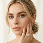 1.80CTW Oval Cut Three Stone Lab Grown Diamond Engagement Ring For Women White