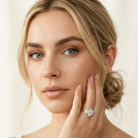 1.80CTW Oval Cut Three Stone Lab Grown Diamond Engagement Ring For Women White
